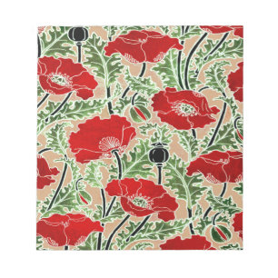 Red Poppy Notizblock