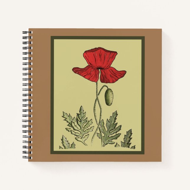 Red Poppy Notizbuch (Vorderseite)