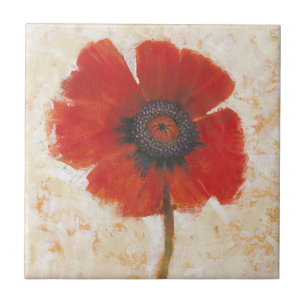 Red Poppy Portrait Fliese
