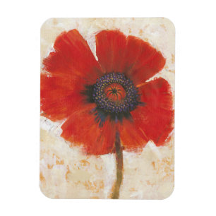 Red Poppy Portrait Magnet