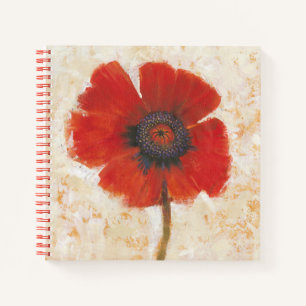Red Poppy Portrait Notizbuch