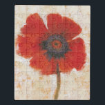 Red Poppy Portrait Puzzle<br><div class="desc">Red Poppy Portrait I von Tim Oole. Ein Single mit lebendig rotem Mohn vor neutralem Hintergrund.</div>