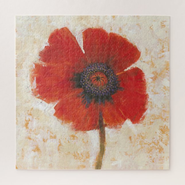 Red Poppy Portrait Puzzle (Vertikal)