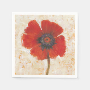 Red Poppy Portrait Serviette
