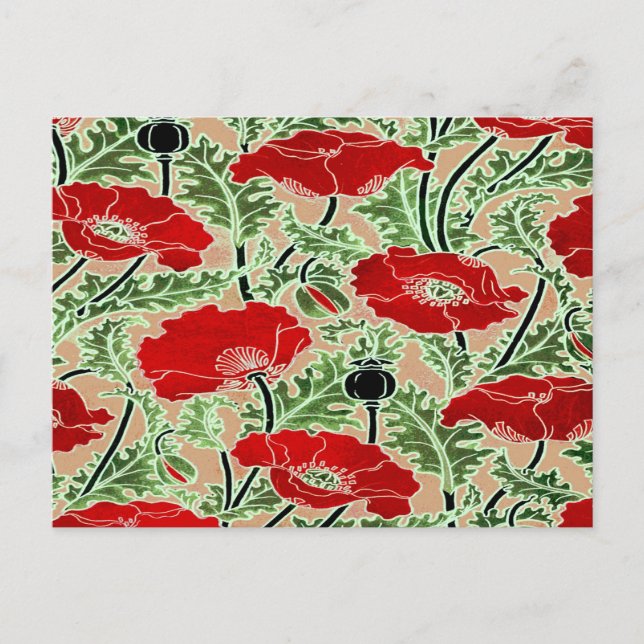 Red Poppy Postkarte (Vorderseite)