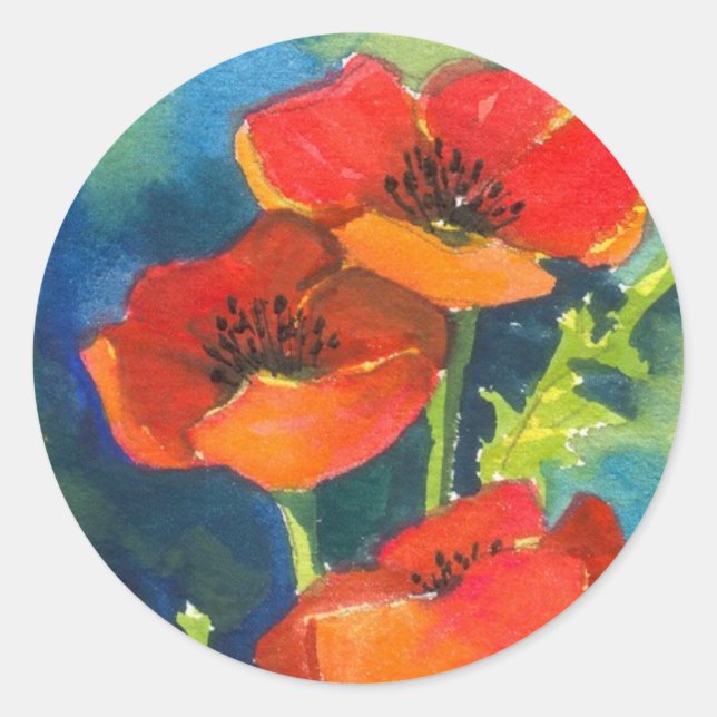 RED POPPY Stickers (Vorderseite)