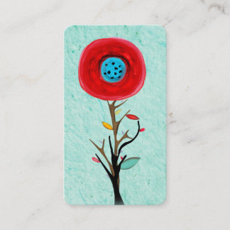 Red Poppy Tree Wonderland Visitenkarte