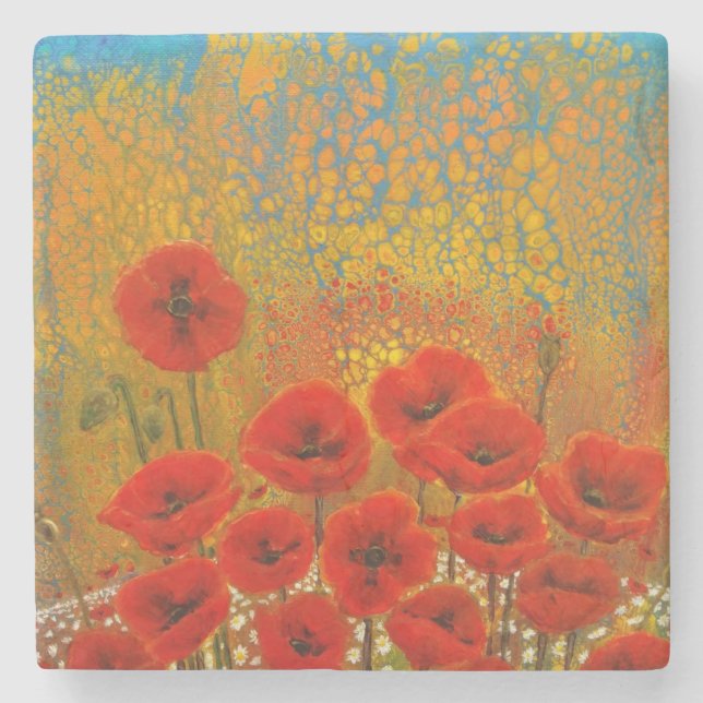 Red Poppy Untersetzer (Vorderseite)