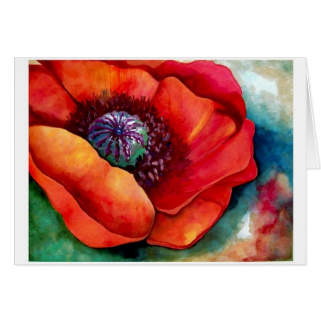 Red Poppy Up Nah von Barbara Beck-Azar (Vorderseite (Horizontal))