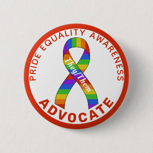 Red Priquality Awareness White Button