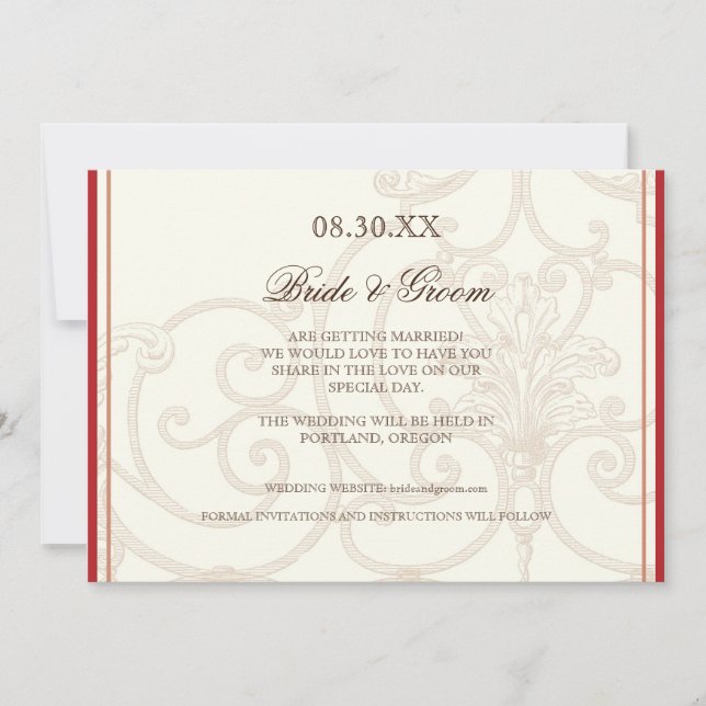 Red Protea Hummingbirds - Save the Date Einladung (Vorderseite)