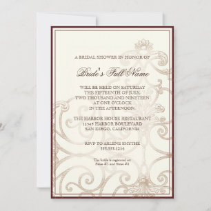 Red Protea Hummingbirds - Vintages Brautparty Einladung