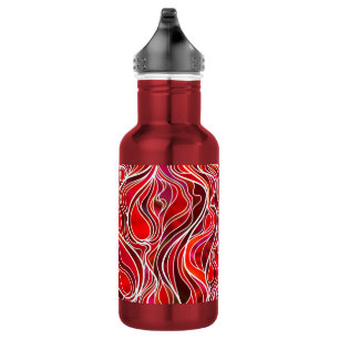 Red Psychedelic Stached Glass Style Trinkflasche