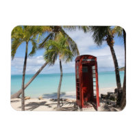 Red Public Telefone Booth auf Antigua