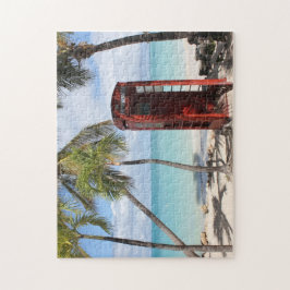 Red Public Telefone Booth auf Antigua Puzzle