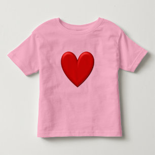 Red Puffy Heart Kleinkind T-shirt