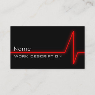 Red Pulse Business Card Visitenkarte
