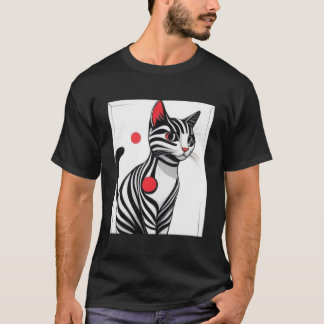 Red Pulse Cat T-Shirt