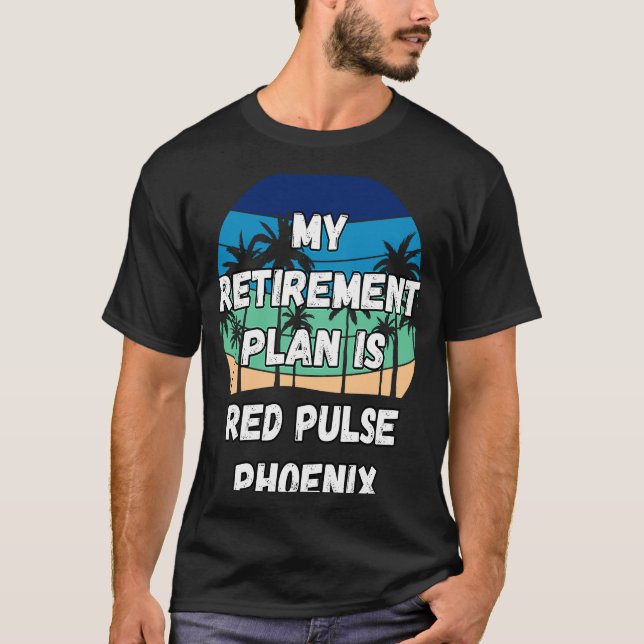 Red Pulse Phoenix Crypto Mein Pensionsplan ist rot T-Shirt (Vorderseite)
