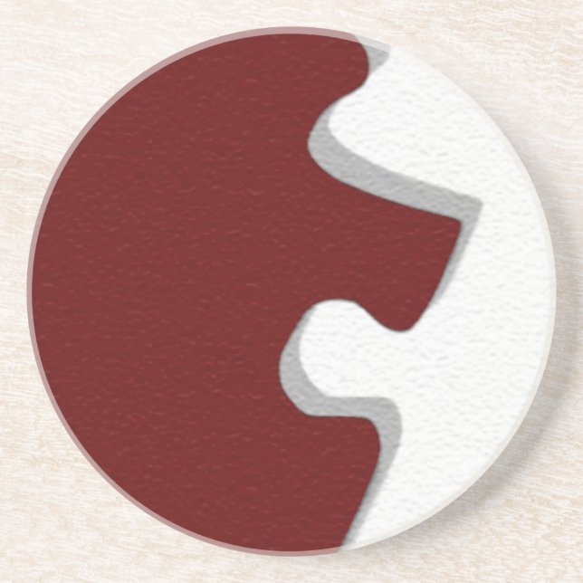 Red Puzzle Coaster Sandstein Untersetzer (Vorne)