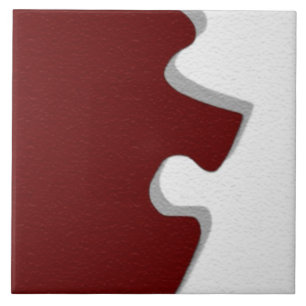 Red Puzzle Piece Tile Fliese