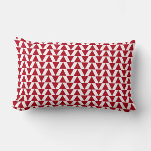 Red Pyramid Pattern Lendenkissen