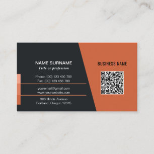 Red QR-Code Social Media berufliches Logo Busine Visitenkarte