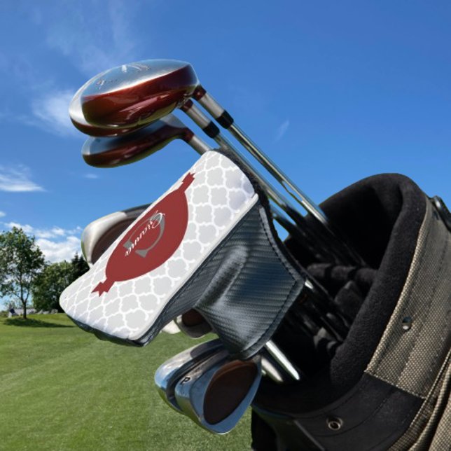 Red Quatrefoil Personalisierter Golf Head Cover Golf Headcover (Red Quatrefoil Personalized Golf Head Cover)