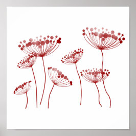 Red Queen Anne's Lace Poster