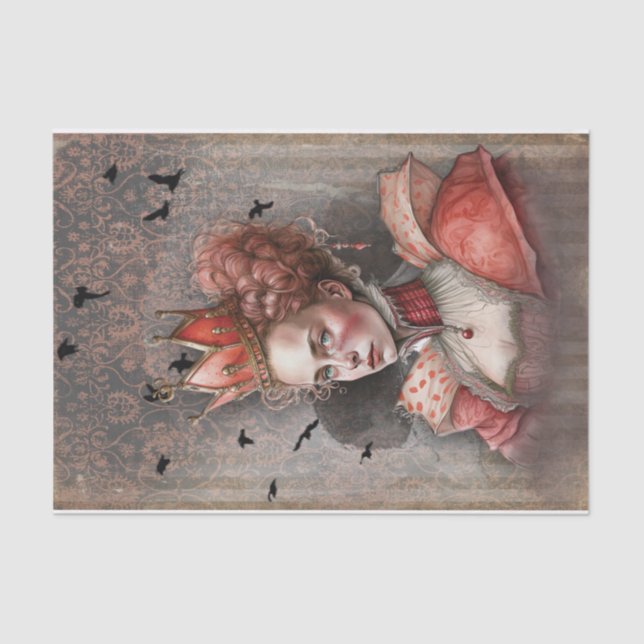 Red Queen Decoupage Seidenpapier (Vorderseite)