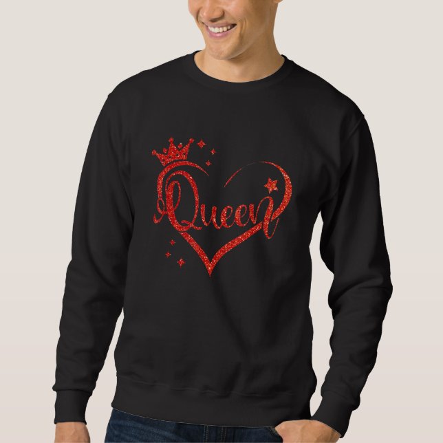 Red Queen Of Heart Matching Outfits Couples Love W Sweatshirt (Vorderseite)