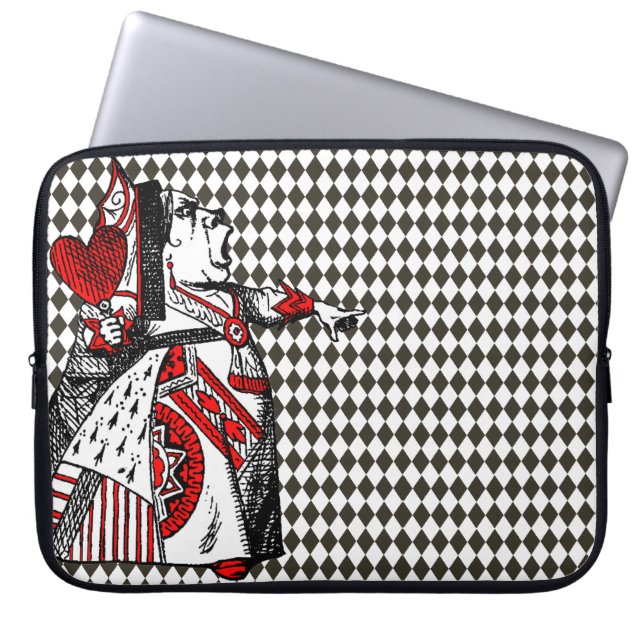 Red Queen of Hearts Alice im Wunderland Diamonds Laptopschutzhülle (Vorderseite)