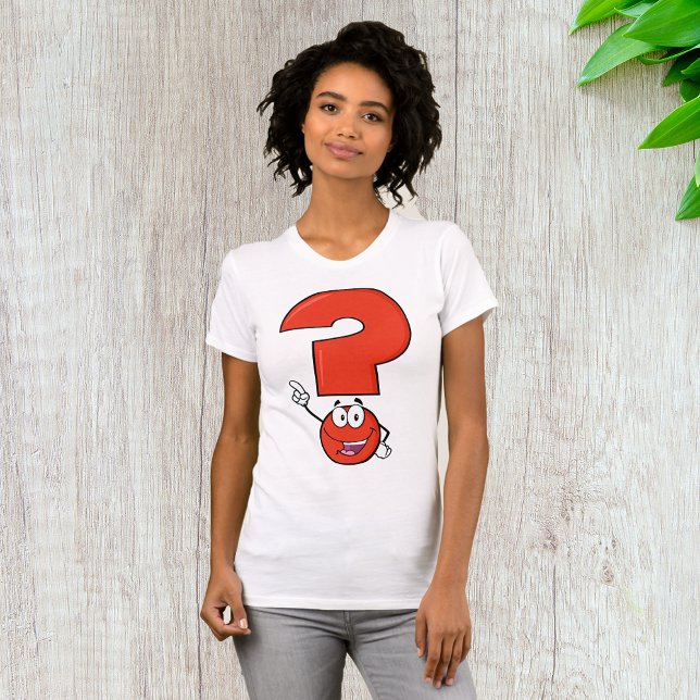 Red Question Mark Womens T - Shirt (Von Creator hochgeladen)