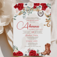 Red Quinceanera Rose Anemone Extravagant Charro/Co