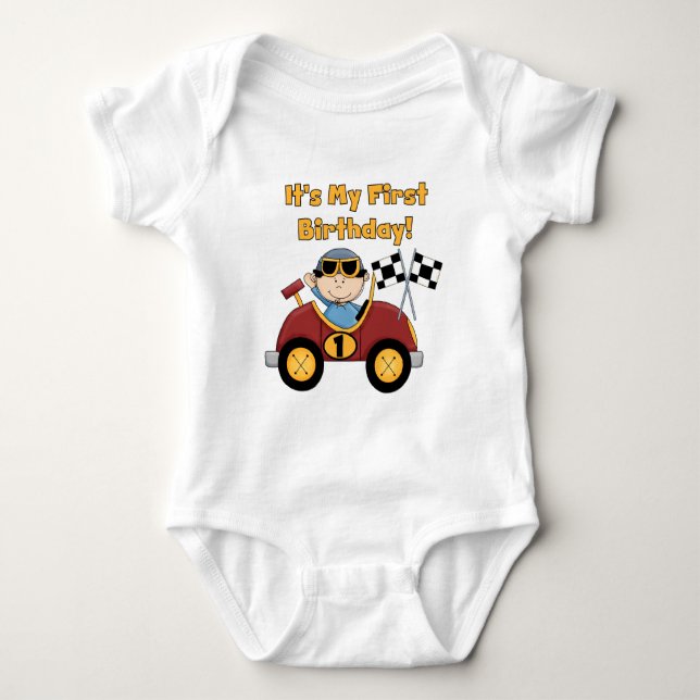 Red Race Car 1. Geburtstag Tshirts und Geschenke (Vorderseite)