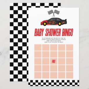 Red Race Car Bingo Baby Showspiel