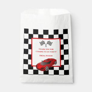 Red Race Car Birthday Party Fee Bags Geschenktütchen