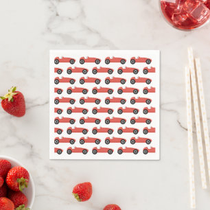Red Race Car Boy Racing 2 Fast Birthday Party Serviette