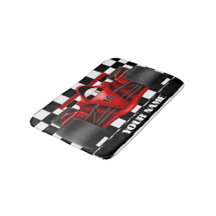 Red Race Car Drag Rennen Rug Mat Wohngestaltung Badematte