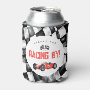 Red Race Car Geburtstagsparty kann Gefallen kühlen Dosenkühler