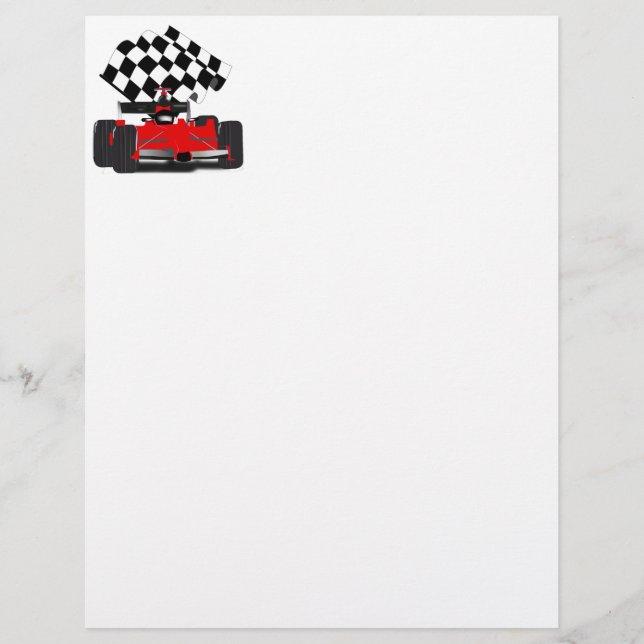 Red Race Car mit Checkbox (Vorderseite)
