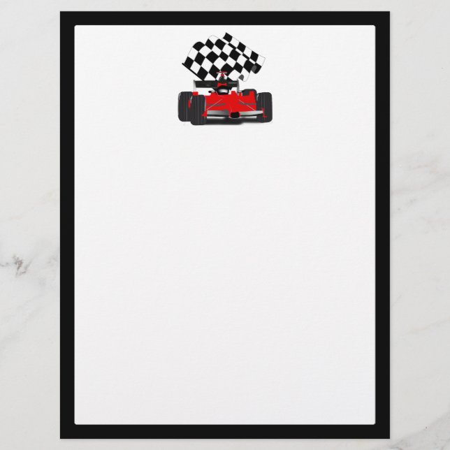 Red Race Car mit Checkbox (Vorderseite)