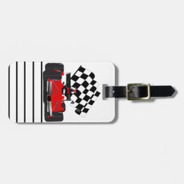 Red Race Car mit Checkbox Gepäckanhänger