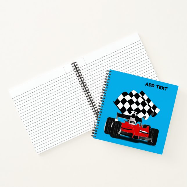 Red Race Car mit Checkbox Notizbuch (Innenseite)
