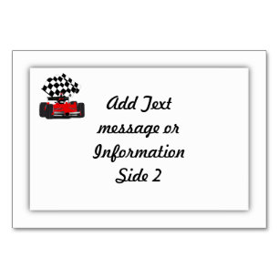 Red Race Car mit Checkbox Tischnummer