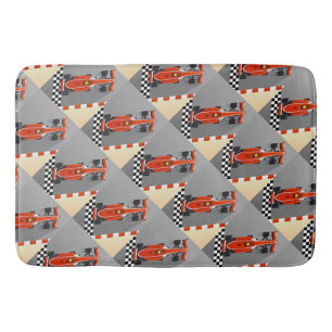 Red Race Car Motor Sports Badematte