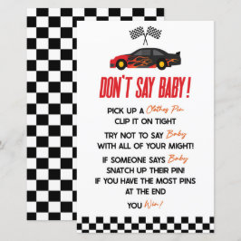 Red Race Car Say Baby Shower Game nicht