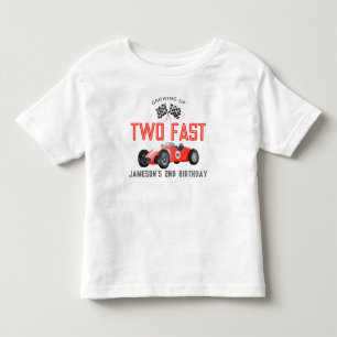 Red Race Car Zwei Fast Birthday Boy Shirt