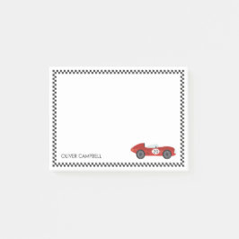 Red Race Card Jungs personalisiert Post-it Klebezettel