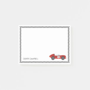 Red Race Card Jungs personalisiert Post-it Klebezettel